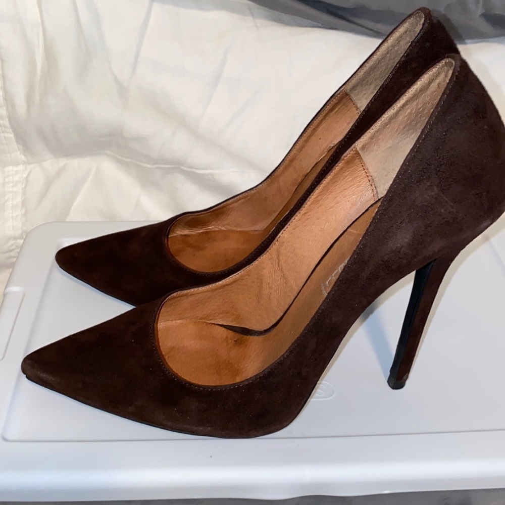 Jeffrey Campbell Chocolate Suede Stilettos (W 8.5)